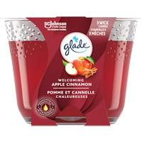 Chandelle &agrave; trois m&egrave;ches Glade, Pomme cannelle - SC Johnson 10062300716941