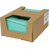 SaniWorks&reg; Choice Counter Cloths, Green/White - Hospeco N-F110QCG2