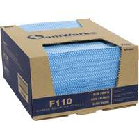 Chiffons de choix pour comptoir SaniWorks, Bleu/Blanc - Hospeco N-F110QCB