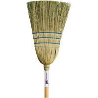 Heavy-Duty Corn Broom, 3-String, Wood Handle - M2 Professional BC-107C