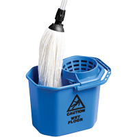 Heavy-Duty Mop Cone Pail, Strainer, 3 US Gal. (12 Quart), Blue - M2 Professional PA-M1082