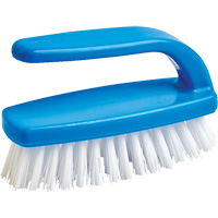 Brosse pour le nettoyage des ongles, 4" l, Soies Synth&eacute;tique, Bleu/Blanc - M2 Professional RT-NB-9319