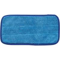 Tampon pour vadrouille &agrave; &eacute;pousseter, Style Boucles et crochets, Microfibre, 10" lo x 5-1/2" la - M2 Professional MFP-4010-BL