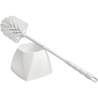 Brosse &agrave; cuvettes avec coupelle, 15-1/2" l, Soies Polypropyl&egrave;ne, Blanc - M2 Professional BR-WM203