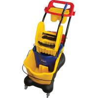 Multifunctional Mop Trolley, Down Press, 9.5 US Gal.(38 Quart), Yellow - RMP Maintenance Products 