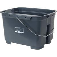 Dual Compartment Bucket, 4.75 US Gal. (19 qt.) Capacity, Grey - RMP Maintenance Products 