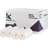 High Density Garbage Bags, Utility, 48" W x 43" L, 16 microns, Frosted, 242 L (55 Gal.) Capacity - Polykar HD4348C200