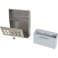 Smoking Receptacle, Wall-Mount, Stainless Steel, 1.6 Litres Capacity, 13-4/5" Height - Zenith Safety Products 