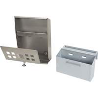 Smoking Receptacle, Wall-Mount, Stainless Steel, 1.6 Litres Capacity, 13-4/5" Height - Zenith Safety Products 