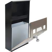 Cendrier, Montage mural, Acier inoxydable, Capacit&eacute; 1 Litre, Hauteur 11-4/5" - Produits de sécurité Zenith 