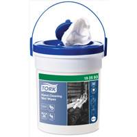 Hand Cleaning Wet Wipe Bucket, 58 Wipes, 10-3/5" x 10-3/5" - Tork 14100948