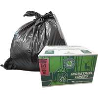 Sacs &agrave; d&eacute;chets EcoLogo, T-Fort, 48" la x 60" lo, Transparent, Capacit&eacute; 246,05 L (65 gal.) - Alte-Rego FC486038CL02