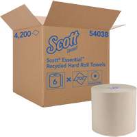 Essential 100% Recycled Brown Hard Roll Towels, 1 Ply, Standard, 700' L - Scott 54038