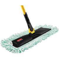 Hygen Fringed Dust Pad, Hook and Loop Style, Microfibre, 27-1/2" L x 9" W - Rubbermaid FGQ42600GR00
