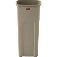 Untouchable&reg; Square Container, Plastic, 23 US gal. - Rubbermaid FG356988BEIG