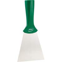 Grattoir en acier inoxydable avec poign&eacute;e montable sur manche, Vert, 4" la x 8" lo - Vikan 40112