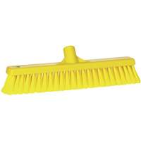 Fine Particle Push Broom, Fine/Split Bristles, 16-1/4", Polypropylene, Yellow - Vikan 31786