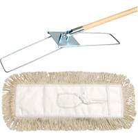 Syst&egrave;me de vadrouille &agrave; &eacute;pousseter Break-Ezy, Style &agrave; attacher, Coton, 48" lo x 3-1/2" la - M2 Professional 
