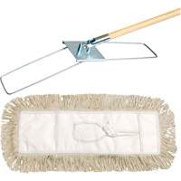 Syst&egrave;me de vadrouille &agrave; &eacute;pousseter Break-Ezy, Style &agrave; attacher, Coton, 36" lo x 5" la - M2 Professional 