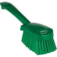 Brosse &agrave; r&eacute;curer avec manche court, Soies Doux, Longueur de 10-1/2", Vert - Vikan 41982