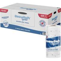 Snow Soft Signature Kitchen Towel Roll, 2 Ply, 420 Sheets/Roll, 4.5" W, 11" L - Sunset Converting Corporation KTS42012