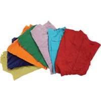 Chiffons fabriqu&eacute;s &agrave; partir de mat&eacute;riaux recycl&eacute;s, Coton, M&eacute;lange de couleurs, 25 lb - Produits d’entretien RMP 