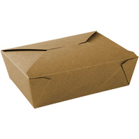 Contenants pour aliments &agrave; emporter Kraft, Ondul&eacute;, Rectangulaire - Globe 6061