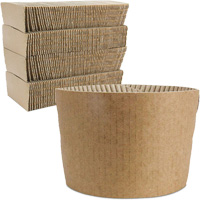 Kraft Coffee Cup Sleeves, Paper, 12 oz. - 20 oz., Brown - Globe 6086