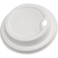 Compostable White Dome Sip Lids - Globe 6080