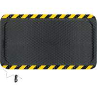 Tapis conductible Hog Heaven, 3' la x 5' lo, 5/8" &eacute;paisseur, Noir/Jaune, Nitrile - M+A Matting 4511235100
