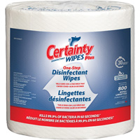 Lingettes d&eacute;sinfectantes, 7-9/10" x 5-9/10", 800 lingettes - Certainty 99000