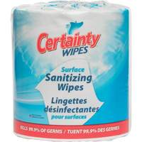 Lingettes d&eacute;sinfectantes pour surfaces, Pochette - Certainty WE1500