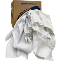 Chiffons recycl&eacute;s, Coton, Blanc, 10 lb - Rotex RD410-C10-SCAN