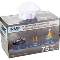 Chiffons lavables pour le nettoyage, Microfibre, Blanc - Produits d’entretien RMP 