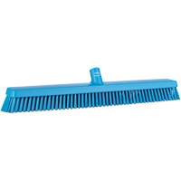 Heavy-Duty Push Broom, Fine/Stiff Bristles, 24", Blue - Vikan 31953