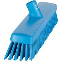 Push Broom Head, Fine/Stiff Bristles, 16-1/2", Polyester/Polypropylene, Blue - Vikan 31753