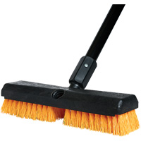 Brosse de nettoyage avec manche, 10" l, Soies Polypropyl&egrave;ne, Noir/Rouge - M2 Professional BD-1011-M54