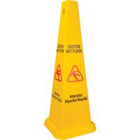 Wet Floor Safety Cone, Bilingual with Pictogram - RMP Maintenance Products 