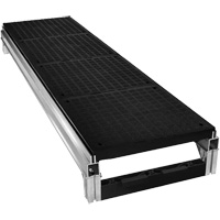 FOUNDATION Smooth Modular Aluminum Work Platform Kit, 18" W x 72" D, 400 lbs. Capacity, All-Welded - Wearwell FP1X8X18X72BK
