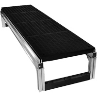 FOUNDATION Smooth Modular Aluminum Work Platform Kit, 18" W x 72" D, 400 lbs. Capacity, All-Welded - Wearwell FP1X12X18X72BK