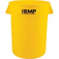 Garbage Bin, Polyethylene, 32 US gal. - RMP Maintenance Products 