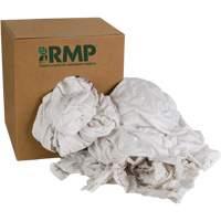 Recycled Rags, Cotton, White, 10 lbs. - RMP Maintenance Products 