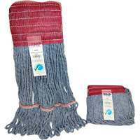 Wide-Band Mop Head, Antimicrobial/Floor Finishing/Specialty, Cotton/Rayon/Synthetic, 12 oz., Loop Style - RMP Maintenance Products 