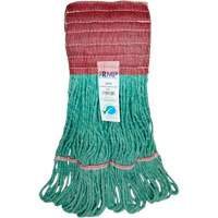 Wide-Band Mop Head, Antimicrobial/Floor Finishing/Specialty, Cotton/Rayon/Synthetic, 12 oz., Loop Style - RMP Maintenance Products 