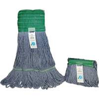 Wide-Band Mop Head, Antimicrobial/Floor Finishing/Specialty, Cotton/Rayon/Synthetic, 16 oz., Loop Style - RMP Maintenance Products 