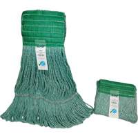 Wide-Band Mop Head, Antimicrobial/Floor Finishing/Specialty, Cotton/Rayon/Synthetic, 16 oz., Loop Style - RMP Maintenance Products 