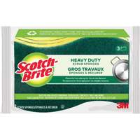 &eacute;ponge &agrave; r&eacute;curer pour les travaux intenses Scotch-Brite, &agrave; r&eacute;curer, 2-3/5" la x 4-2/5" l - 3M HD-3-12-CA