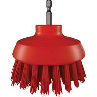 Brosse ronde HyDrive pour perceuse, Soies Tr&egrave;s ferme, Longueur de 3-1/10", Rouge - Vikan 87004