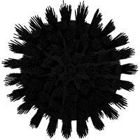 Brosse ronde HyDrive pour perceuse, Soies Tr&egrave;s ferme, Longueur de 3-1/10", Noir - Vikan 87009