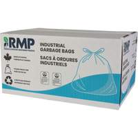 Sacs &agrave; d&eacute;chets de calibre industriel, Fort, 30" la x 38" lo, 0,9 mils, Bleu, Capacit&eacute; 88 L (20 gal.) - Produits d’entretien RMP 